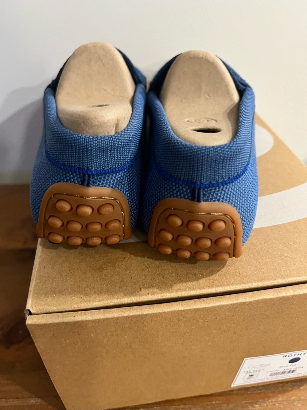 Worn once, like new Rothys blue drivers - Picture 7 of 8